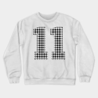 Plaid Number - 11 - Dark Crewneck Sweatshirt